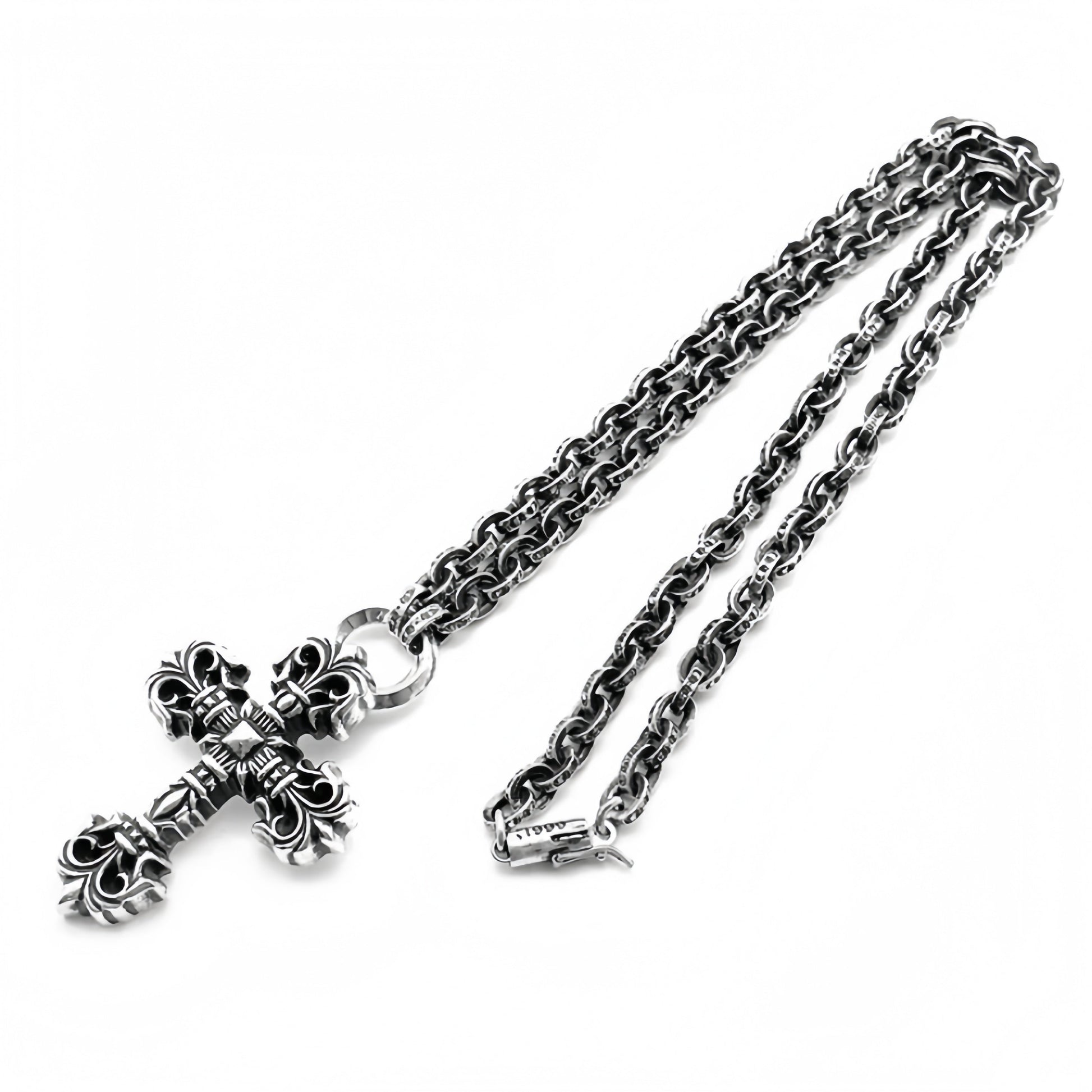 Chrome Hearts Paperchain Necklace With Dagger Pendant