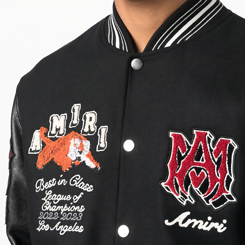 AMIRI Varsity Vintage Patch Bomber Jacket