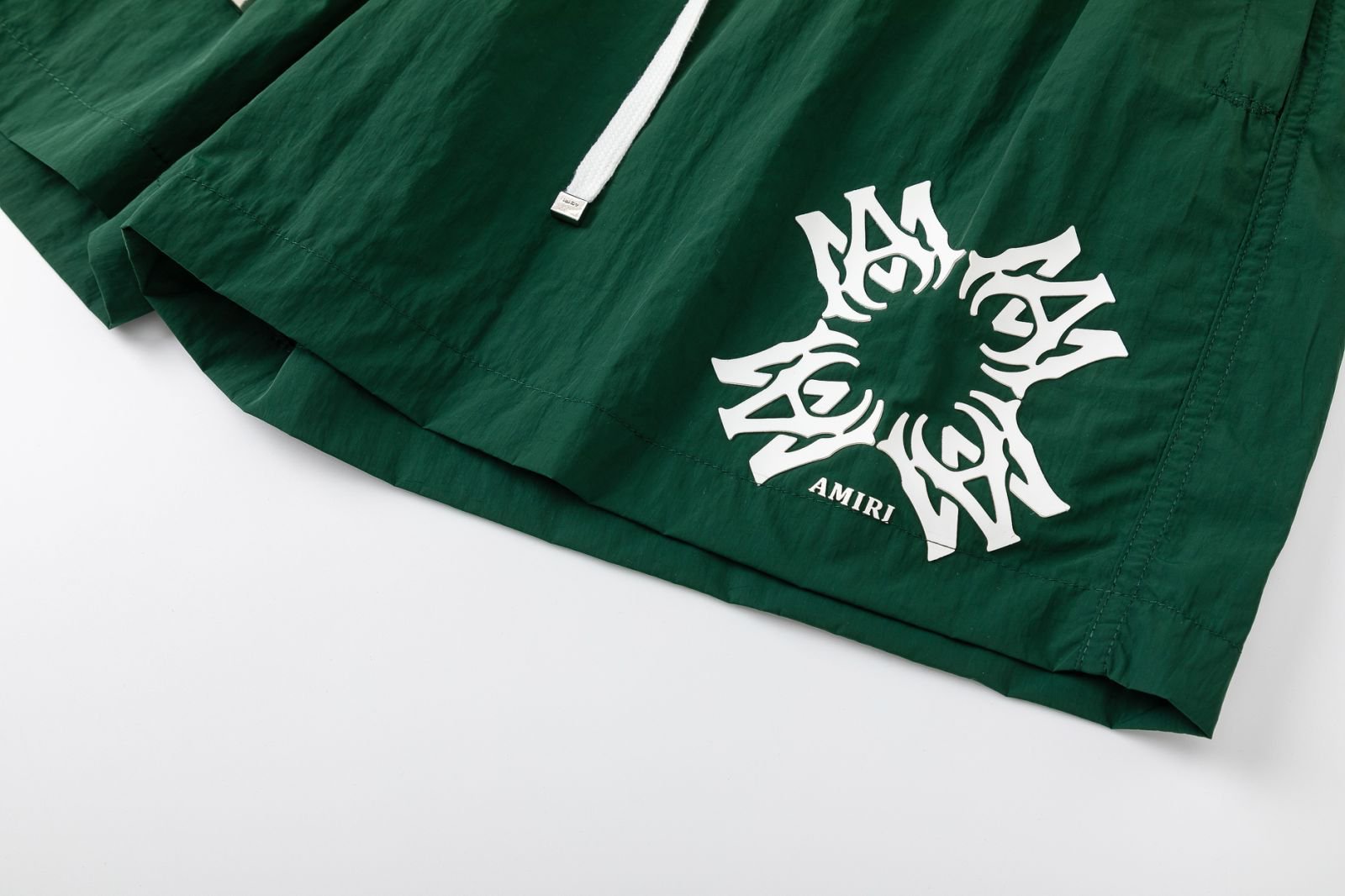 AMIRI Straight-Leg Mid-Length Logo-Print Swim Shorts